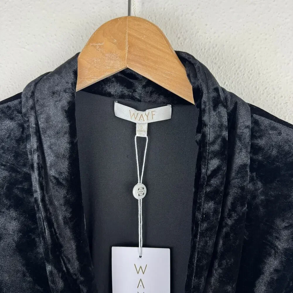 NWT WAYF Velvet Belted Robe - Picture 2 of 5